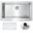 Elysian 35.88 " L Single Bowl Stainless Steel Kitchen Sink