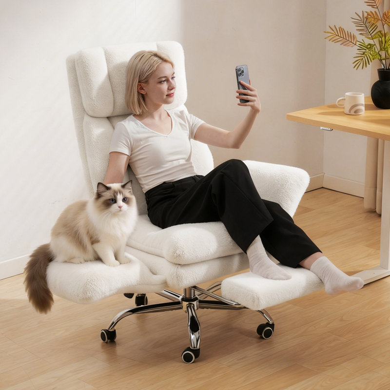 Desk Office Chair, Big and Tall Ergonomic Office Chair, 200KG Adjustable High Back Computer Chair,Executive Swivel Chair with Footrest and Lumbar Support