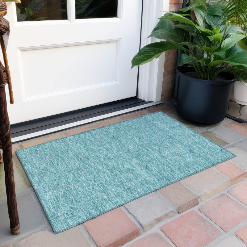 Machine Washable Indoor/Outdoor Chayden ACN987 Rug, Rectangle 1'8" x 2'6"