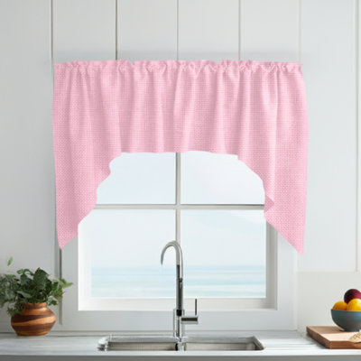Solid Colour Swag Window Valance