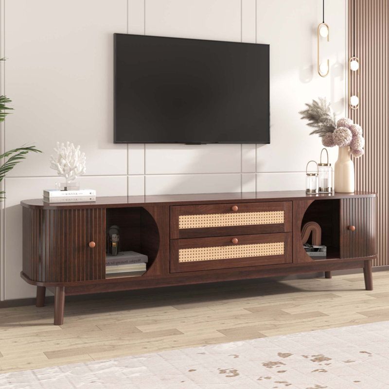 Rattan TV Stand For Tvs Up To 75''