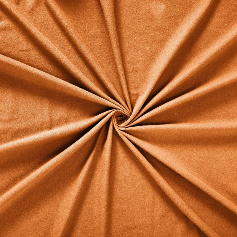 All Season Breathable 100% Flannel Cotton Sheet Set, Full 4pc, Pumpkin