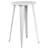 Colbert 30'' Round Metal Indoor-Outdoor Bar Table Set with 4 Square Seat Backless Stools-24678662-24678664