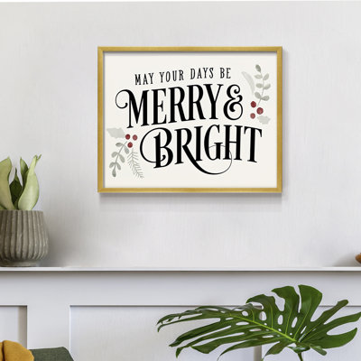 Merry Sentiment II -Framed Print - Restickable