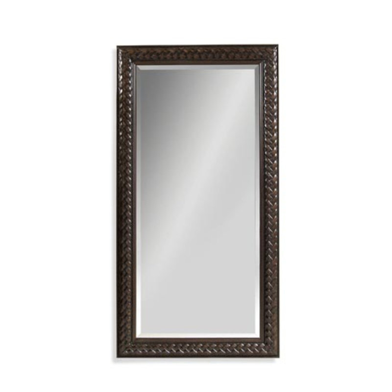 Miroir de plancher en bois tressé Deerwood