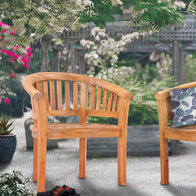 Meyer A-Grade Teak Patio Dining Chair by Bay Isle Home