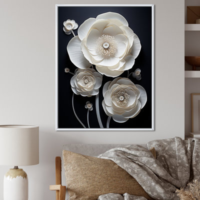 " White And Black Floral Delights In Ranunculus "