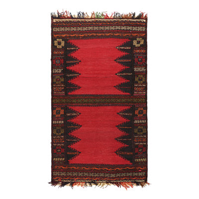 Rug & Kilim Rectangle Wool Area Rug In Brown;red;beige;orange;green
