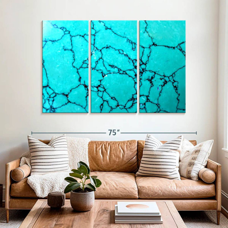 Failles turquoise, H 42 po x l 65 po