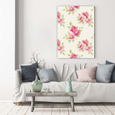 Pink Flowers - Wrapped Canvas Print