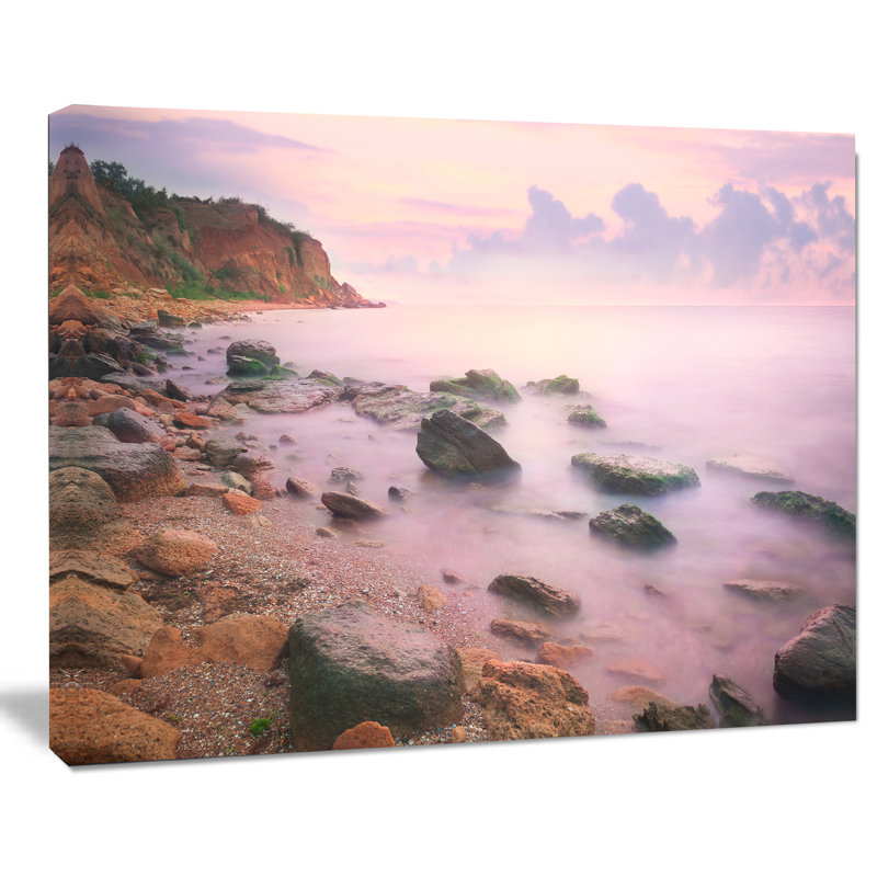 «Colorful Sunset over the Sea», reproduction de photo sur toile tendue, H 8 po x l 12 po x P 1 po