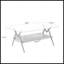 Table basse rectangulaire avec plateau en verre trempé et tablette en bois aggloméré noir-2133754120-2133754121