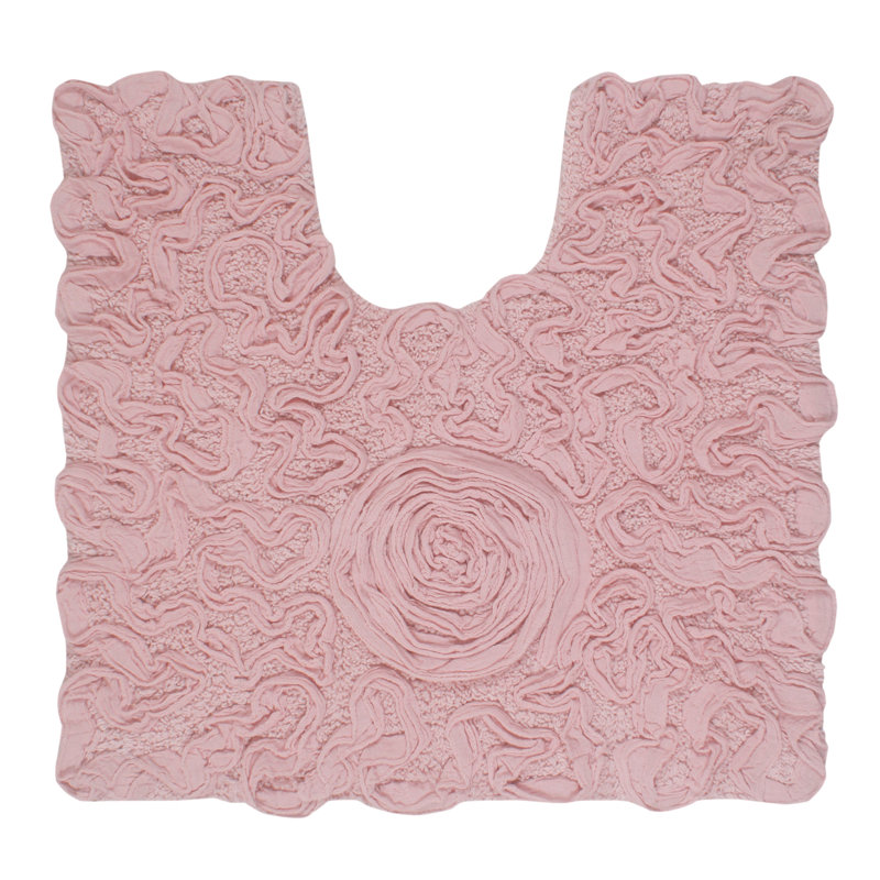 Schoenberger 100% Cotton Contour Bath Mat 20"x20", Pink