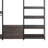 Gin Modular Closet System, 8 Shelves, 3 Hanging Rods, Black Metal