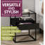 Elenna Glass Top Frame End Table