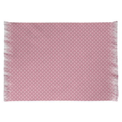 Tapis rose ombré à motif géométrique classique