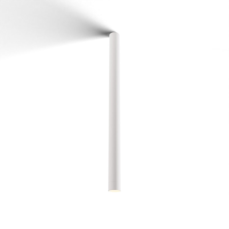 Combi Pendant 24" Single Unit with Matte Black Canopy, Matte White, 24"
