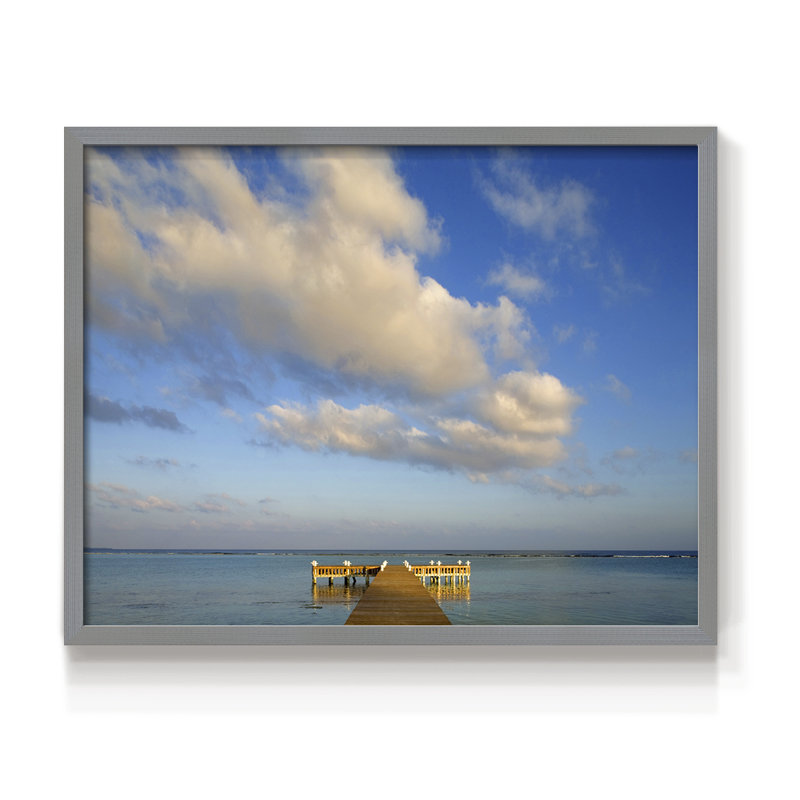 Little Cayman Island -Framed Print - Restickable, H 8 po x l 10 po, Gray