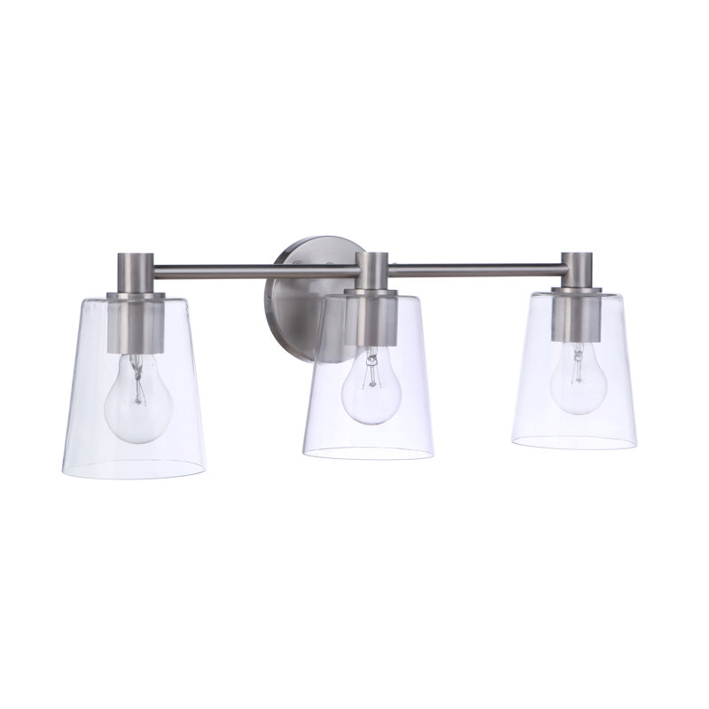 Éclairage pour meuble-lavabo 3 lumières Boatright, Nickel brossé