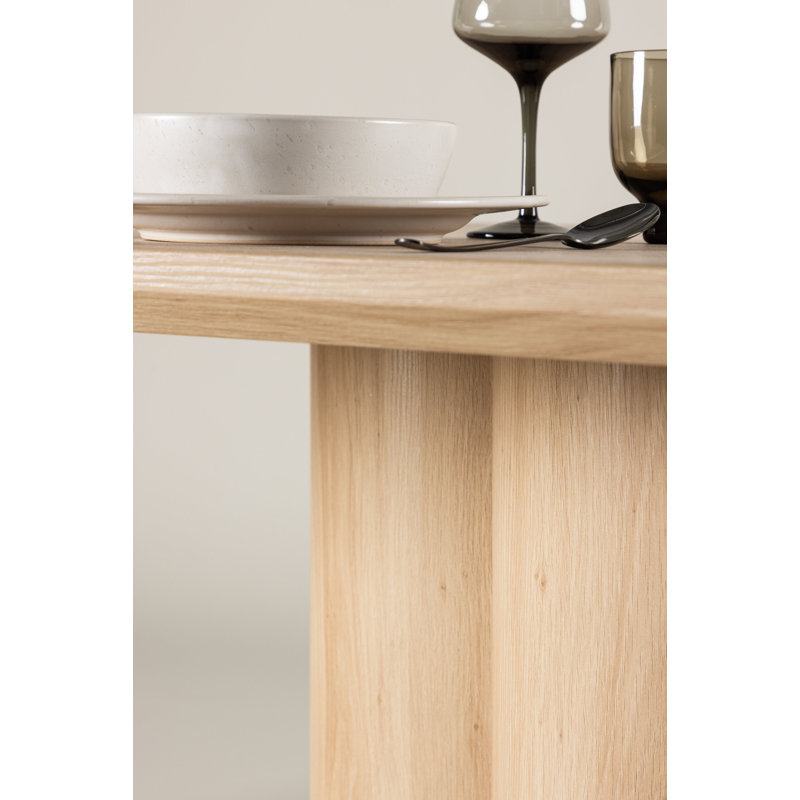 Daniellah 100 cm Poplar Rectangular Dining Table, Whitewash