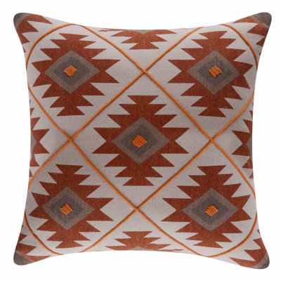 Housse de coussin géométrique 100% coton