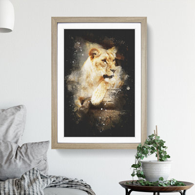 Lioness - Picture Frame Graphic Art