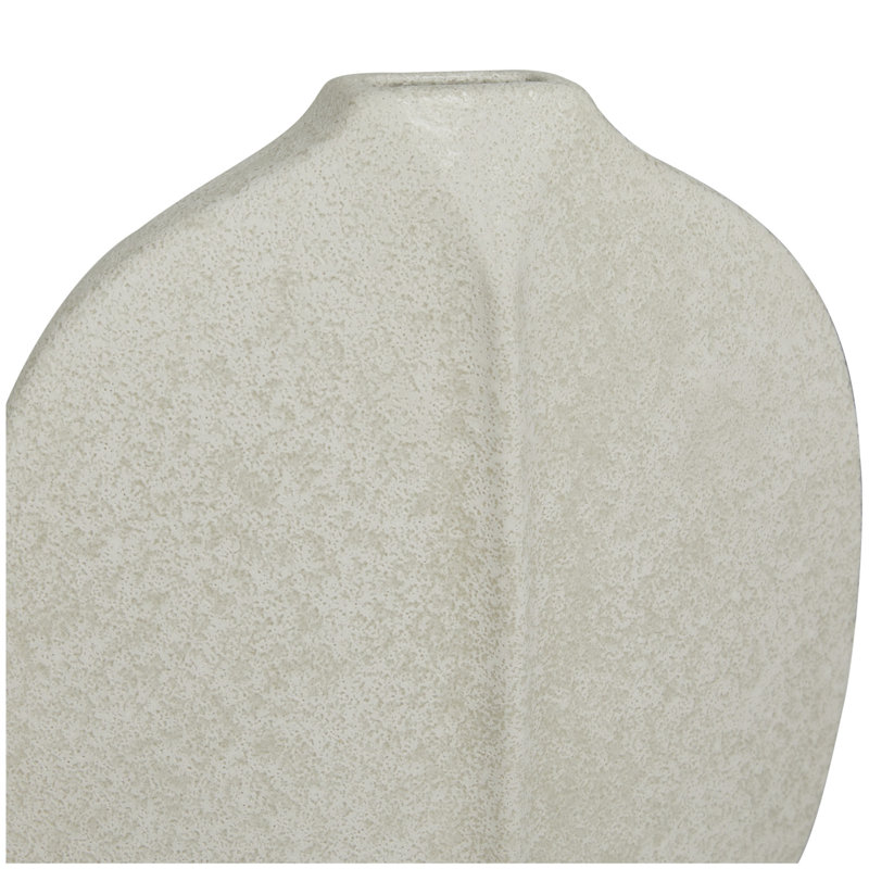 Ensemble de vases décoratifs en céramique, H 17,75 po x l 8,35 po x P 3,9 po, Blanc