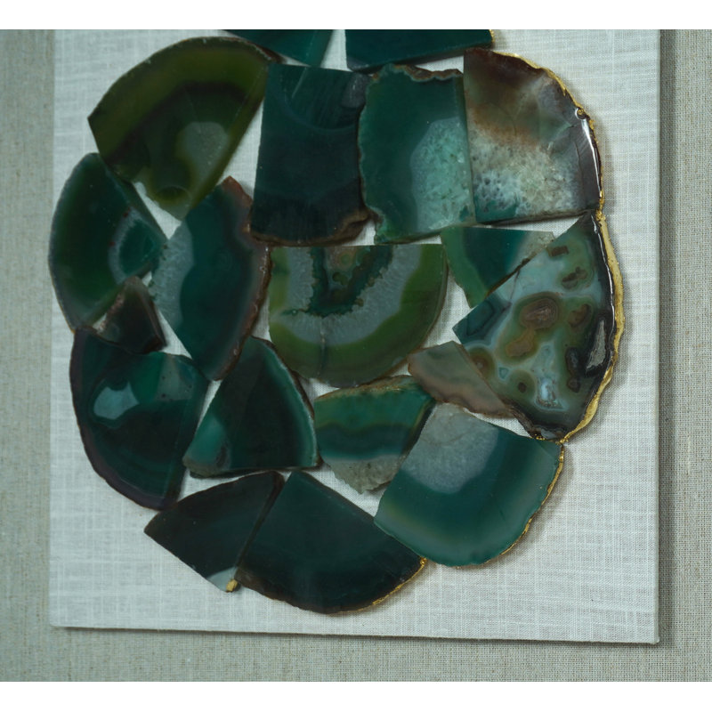 Décoration murale boîte d'ombre brisée Agate, Vert