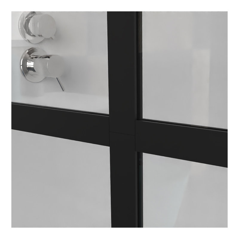 Goodyo 46" X 72" Shower Screen Walk-in Wet-room Black