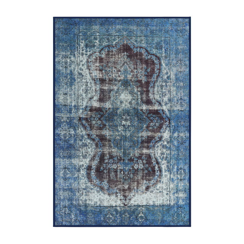Tapis oriental bleu, Rectangle 5 pi x 7 pi