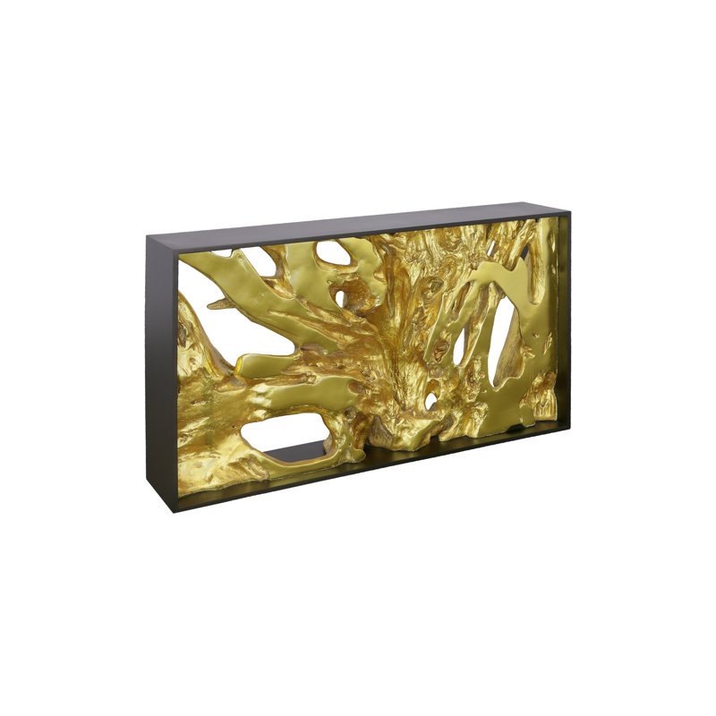 Console Cast Root Cast, H 35 po x l 80 po x P 12 po, Or