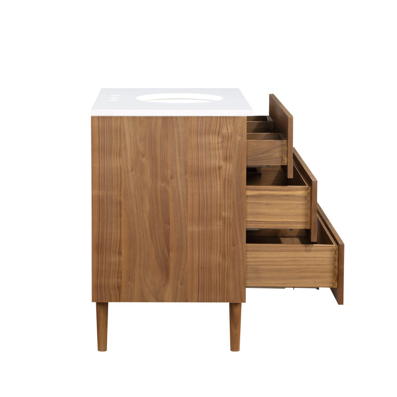 Meuble-lavabo simple D 36 po x P 22 po x H 34 po Dondi