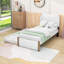 Lit plateforme tapissier avec tête de lit et gigogne gigogne simple-1363967974