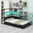 Modern Gaming Daybed with Integrated LED Lighting, Built-in Charging Station & Storage Drawers-435603462