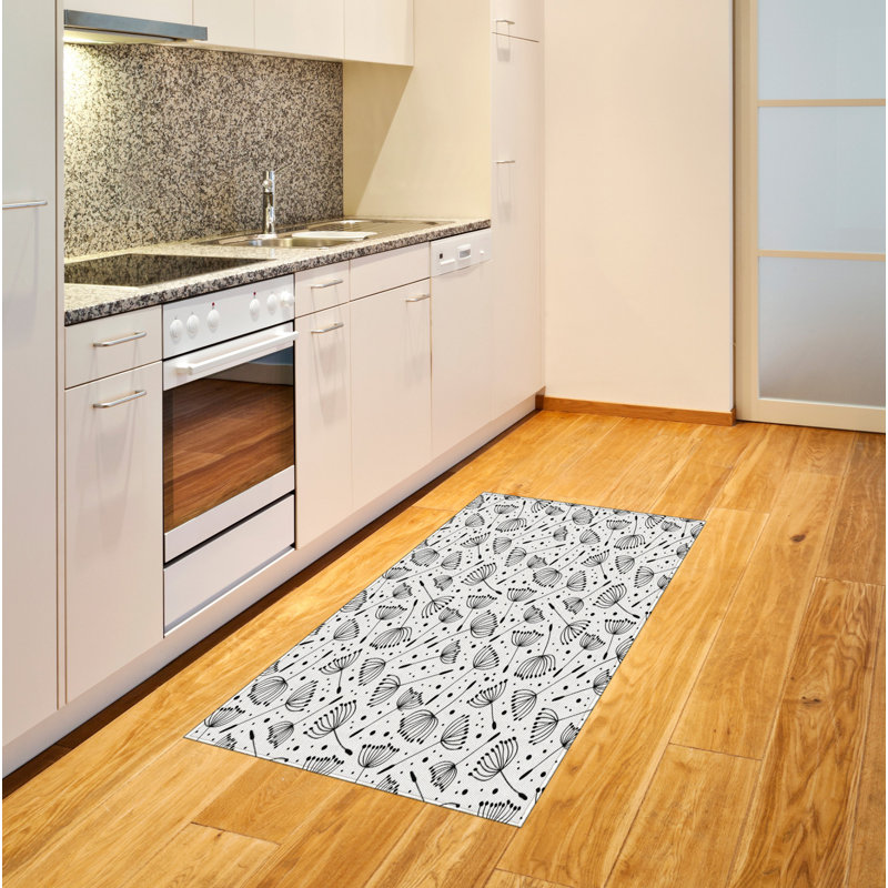 Floral High Density Long Fiber Poly Threads Decorative Area Rug Carpet, Rectangle 4' x 5'8"