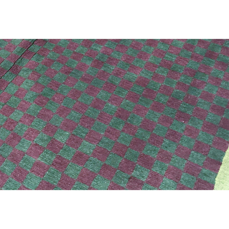 Tibetan Wool Checkered Area Rug