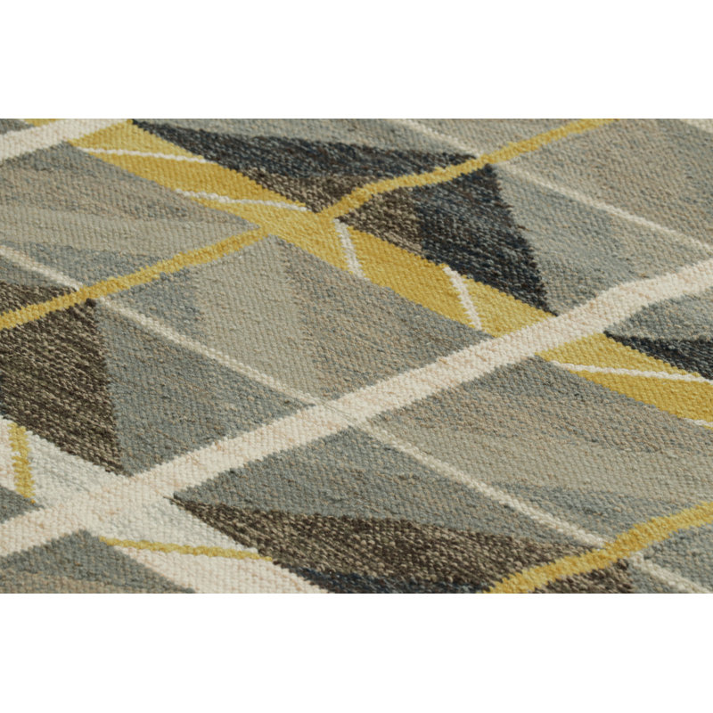Scandinavian Wool Geometric Area Rug, Rectangle 12' x 15'