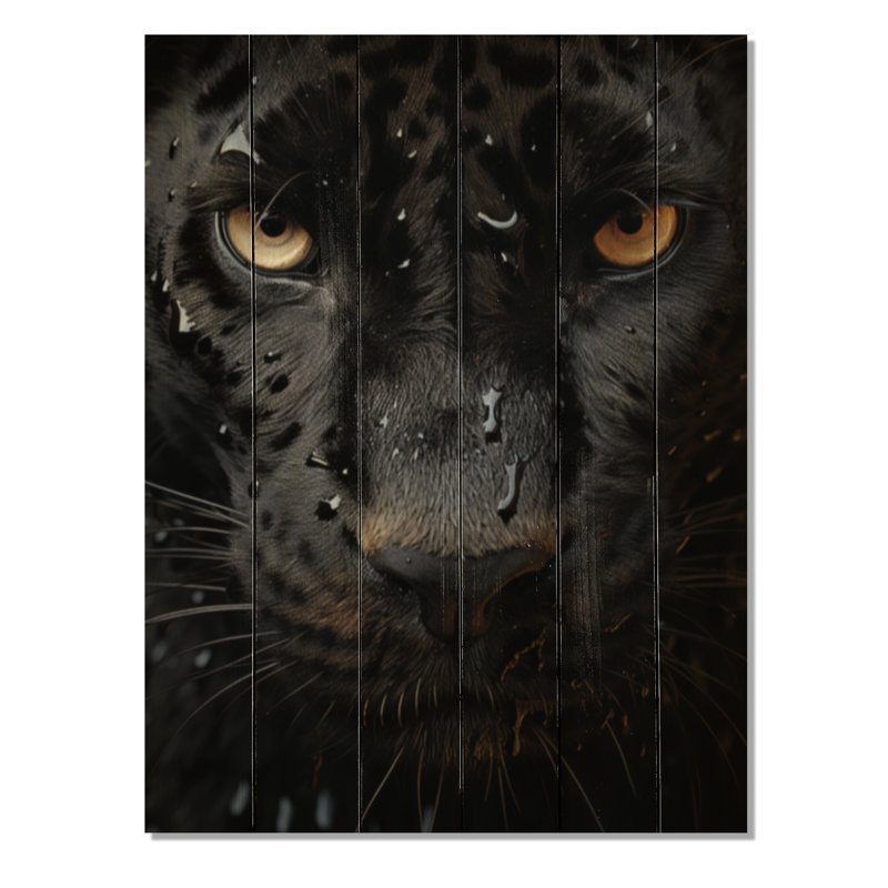 «Black Black Panther», rencontre abstraite sur bois, H 20 po x l 10 po x P 0,78 po