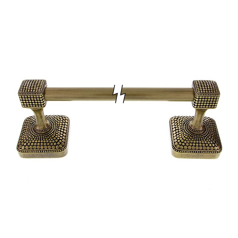 Tiziano Wall Mounted Towel Bar, Antique Brass