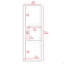 Armoire à portes simples H 38 po, trois tablettes, chêne clair / blanc