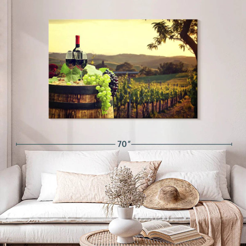 Tonneau à vin rouge Yarlin, H 32 po x l 48 po