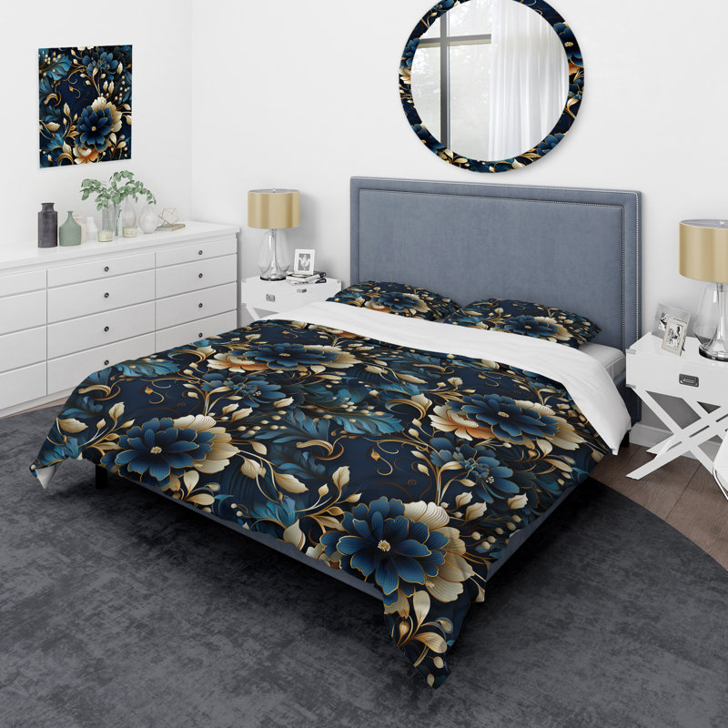 Ensemble de housse de couette Piercey, Housse de couette simple + 1 taie décorative stan