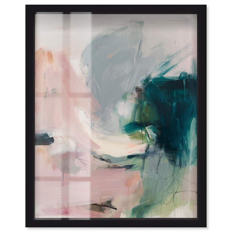 Décoration murale de chambre à coucher «Soft Storm I Shadowbox» par Art Remedy, cadre noir, 30 x 36, H 37 po x l 31 po
