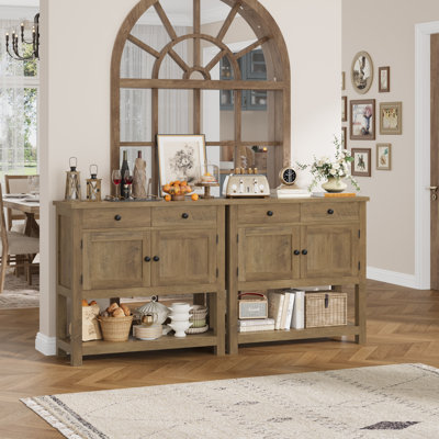 Latiasha 35.4'' Console Table with Drawers and Cabinet