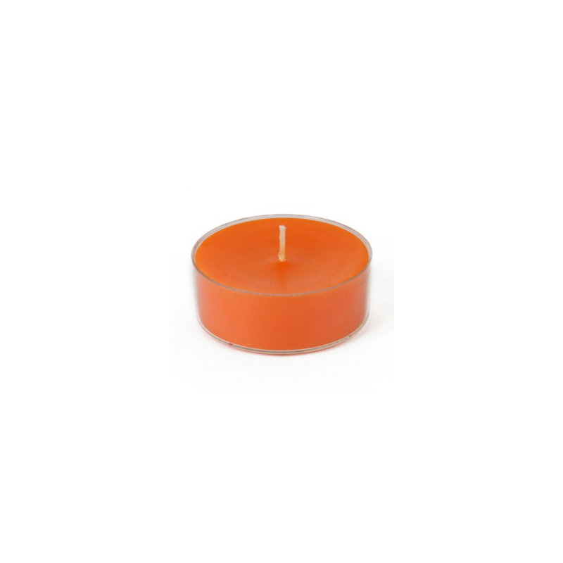 Très grande bougie chauffe-plat, Orange, Ensemble de 12