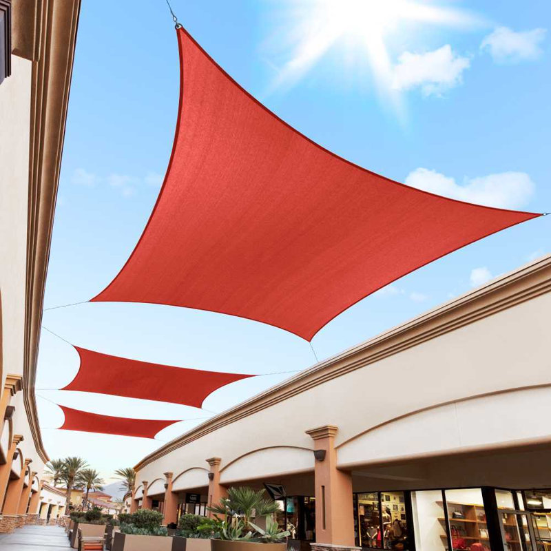 Voile d'ombrage rectangulaire Royal Shade, Rouge, Bordure de jardin x 10 pi,