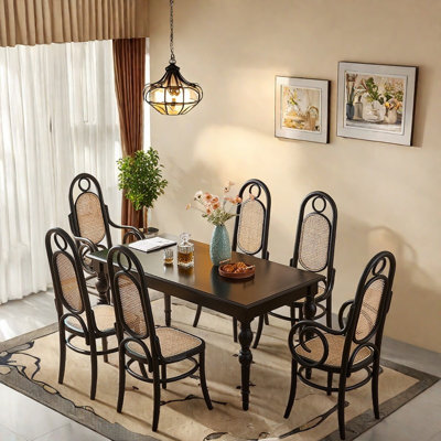 Elegant Solid Wood Ash Dining Table Sets.