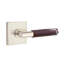 Emtek Select Passage Interior Mortise w/ Square Rosette & T-Bar Stem, Rosso Levanto Marble-39143760-39143753