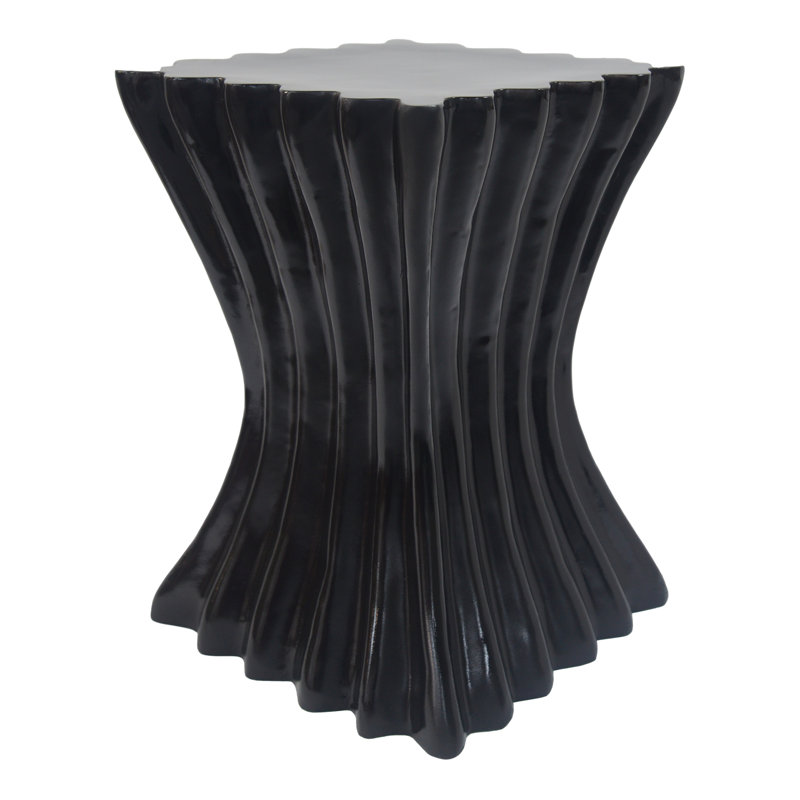 MGO Archaistic Wavy Side Table, Black