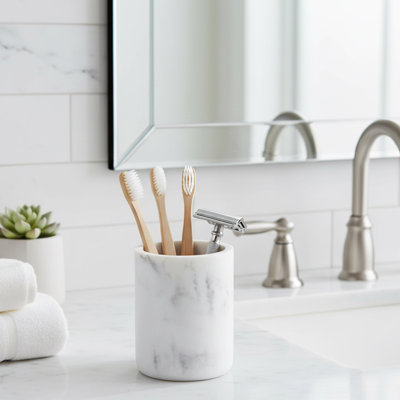 Marble Resin Toothbrush Holder
